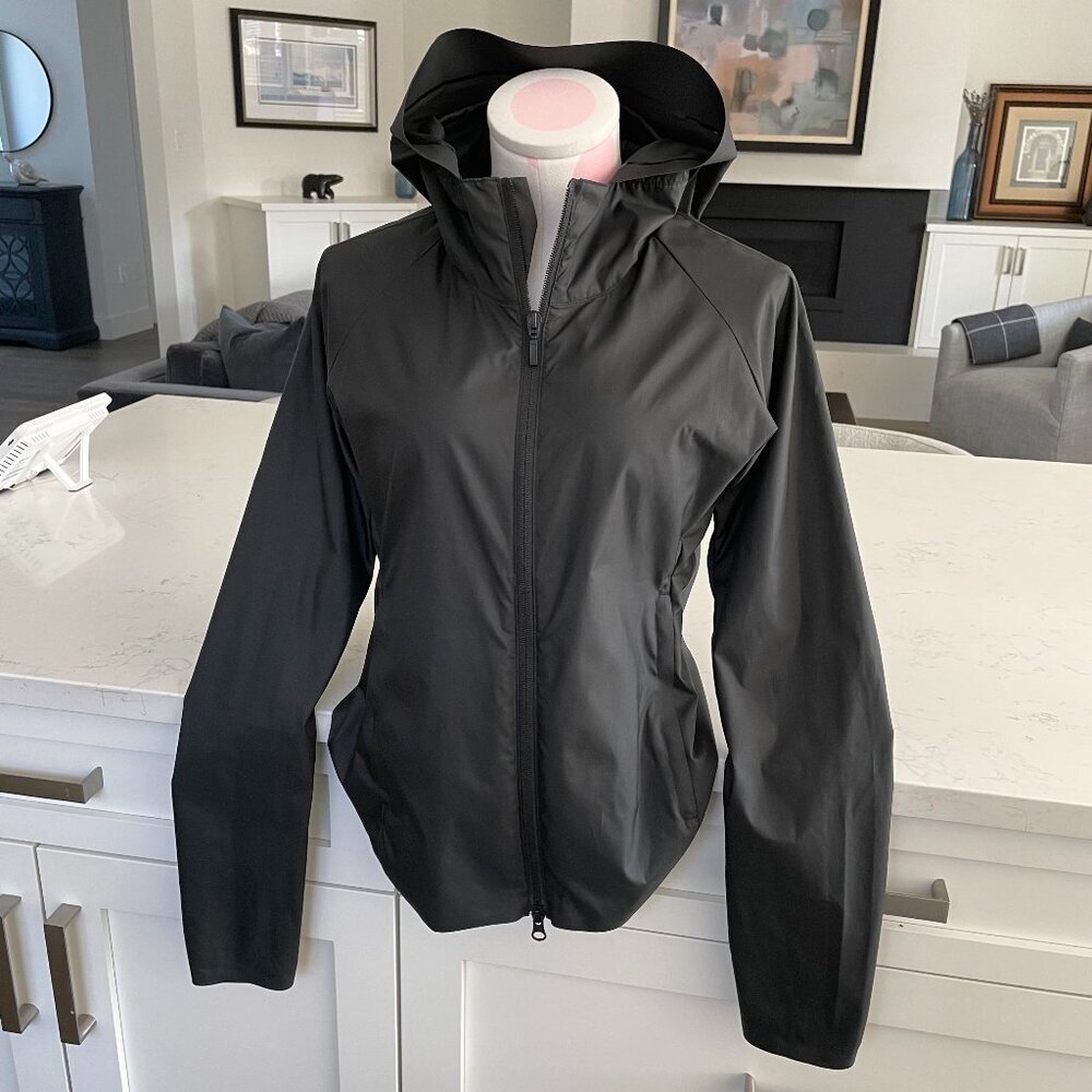 RYU Respect Your Universe Ethos Athletic Full Zip Hooded Track Jacket Black Sz S